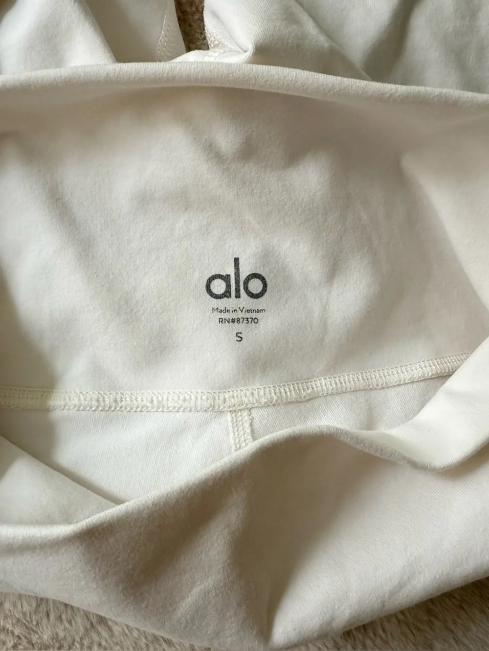 NWT ALO Yoga High-Waist Airbrush Legging Ivory Size S